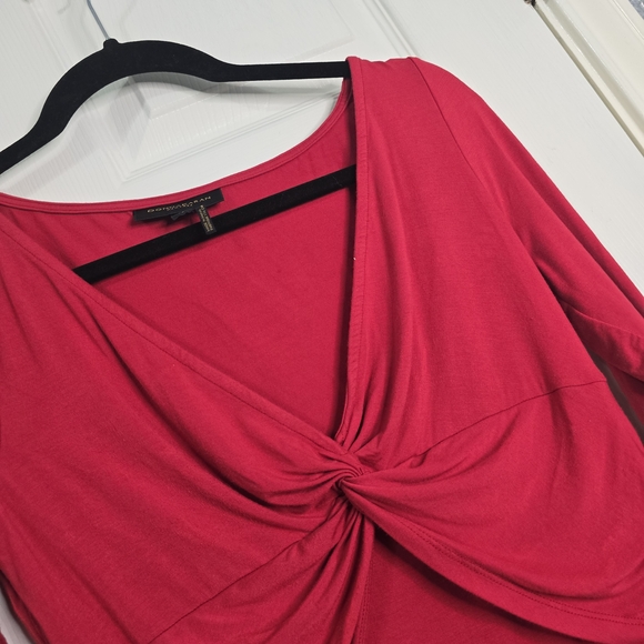 Elegant Red Long Sleeve Top - Picture 3 of 7